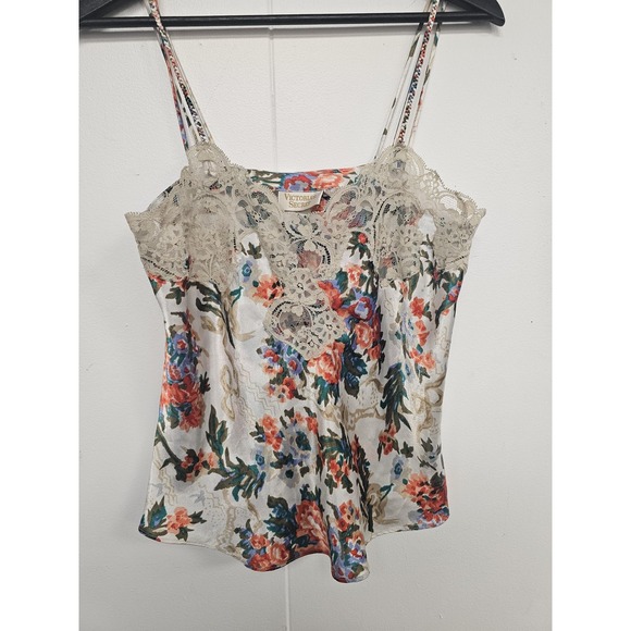 Victoria's Secret Other - Vintage Victoria's‎ Secret Camisole Womens Medium Floral Lace Satin Sleepwear